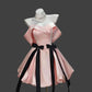 Pretty Homecoming Dress Off-the-Shoulder Bowknot Pleated Short Prom Dress Back to School Outfits Party Dress  D6047