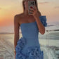 New Homecoming Dress One Shoulder Pleated Back to School Outfits Party Dress D7593