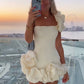 New Homecoming Dress One Shoulder Pleated Back to School Outfits Party Dress D7593