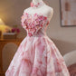 Charming Homecoming Dress Sweetheart Sequins Beaded Flower Short Prom Dress Back to School Outfits Party Dress  D6036