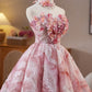 Charming Homecoming Dress Sweetheart Sequins Beaded Flower Short Prom Dress Back to School Outfits Party Dress  D6036