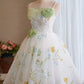 Chic Homecoming Dress Spaghetti Straps Floral Tulle Lace Embroidery  Short Prom Dress Back to School Outfits Party Dress  D6024