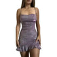 New Homecoming Dress Spaghetti Strap Sequins Hugging Back to School Outfits Party Dress D7555