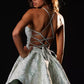 Unique Homecoming Dress Sweetheart Halter Pleated A-Line Flower Back to School Outfits Party Dress D7776