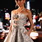 Unique Homecoming Dress Sweetheart Halter Pleated A-Line Flower Back to School Outfits Party Dress D7776