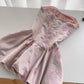 Sweet Homecoming Dress Strapless Beaded Button Back to School Outfits Party Dress D7527