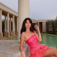 New Homecoming Dress Strapless Flouncing Back to School Outfits Party Dress D7617