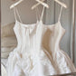New Homecoming Dress Spaghetti Strap Lace Bowknot Cascade Back to School Outfits Party Dress D7609