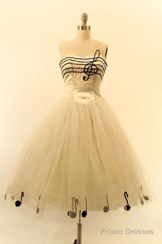 Charming Homecoming Dress Strapless Tulle Lace Back to School Outfits Party Dress D7518