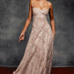 Vintage Floral Jacquard Spaghetti Strap Design Prom Dress Evening Dress D1699