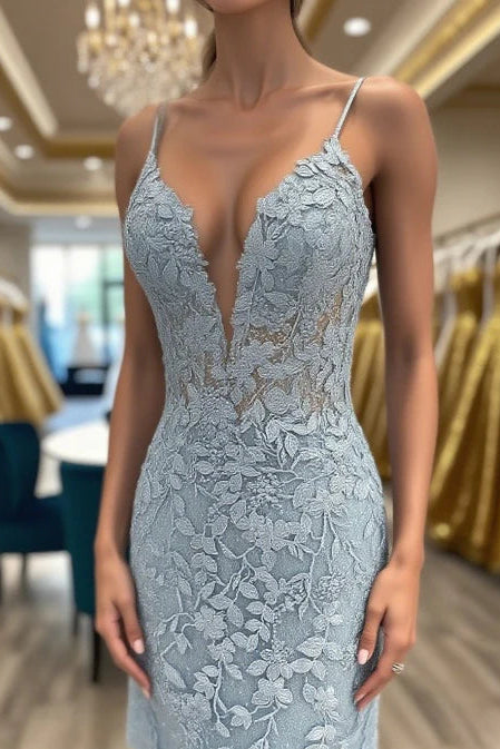Unique Homecoming Dress Spaghetti Strap V Neck Lace Applique Bead Back to School Outfits Party Dress  D7679
