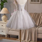 Chic Homecoming Dress Spaghetti Straps Tulle Lace Flower Applique Short Prom Dress Back to School Outfits Party Dress  D6025