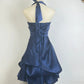 Beautiful Homecoming Dress Halter Pleated Back to School Outfits Party Dress D7288