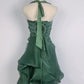 Beautiful Homecoming Dress Halter Pleated Back to School Outfits Party Dress D7288