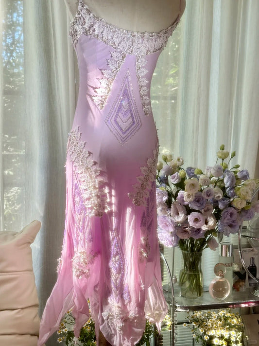 Elegant Homecoming Dress Spaghetti Strap Beading Applique Dress Back to School Outfits Party Dress  D6437