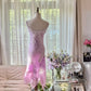 Elegant Homecoming Dress Spaghetti Strap Beading Applique Dress Back to School Outfits Party Dress  D6437