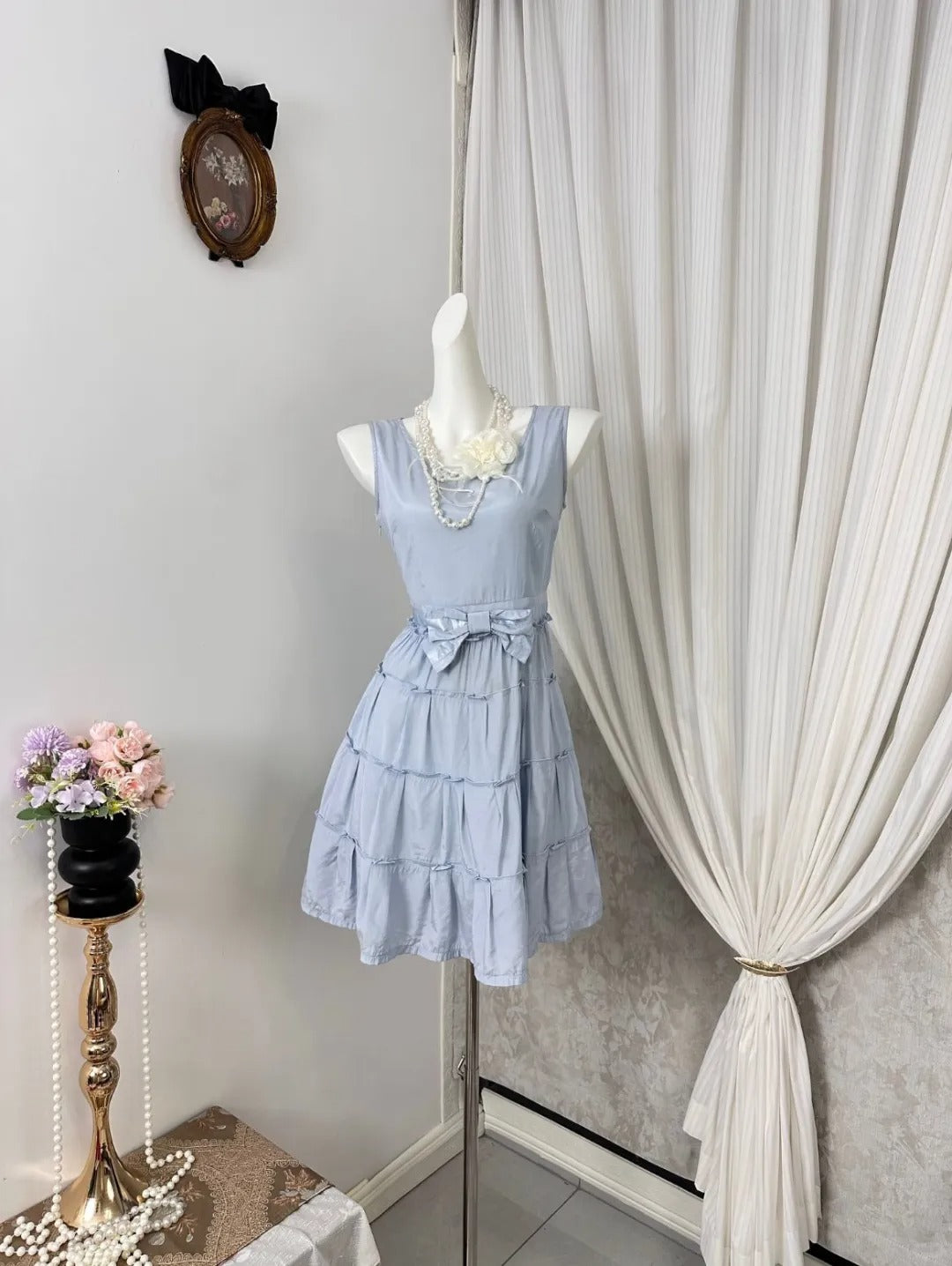 New Homecoming Dress Jewel Bowknot Back to School Outfits Party Dress D6931
