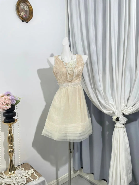 Pretty Homecoming Dress Jewel Lace Tulle Back to School Outfits Party Dress D6972