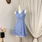 New Homecoming Dress V Neck Bowknot Applique Back to School Outfits Party Dress D6932