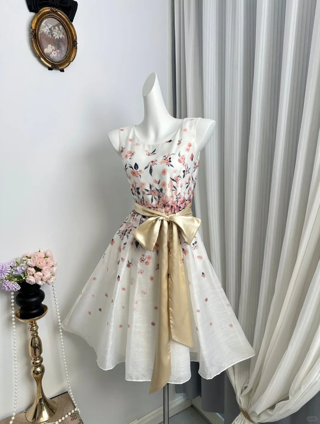 New Homecoming Dress Jewel Pleated Bowknot Back to School Outfits Party Dress D6935