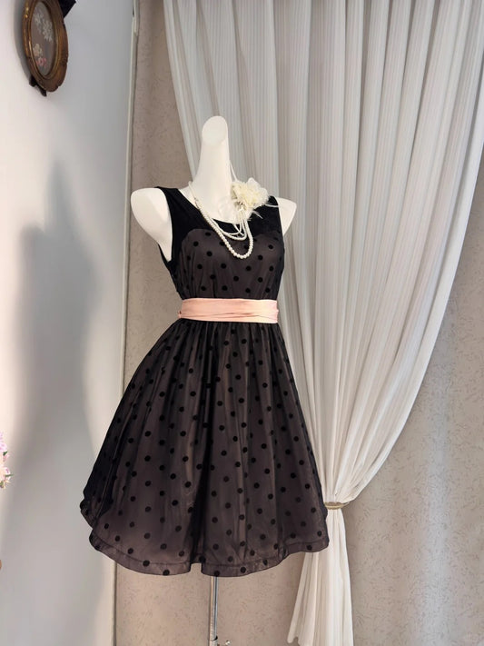 New Homecoming Dress Jewel Pleated Bowknot Back to School Outfits Party Dress D6916