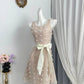 New Homecoming Dress Jewel Flower Bowknot Back to School Outfits Party Dress D6953