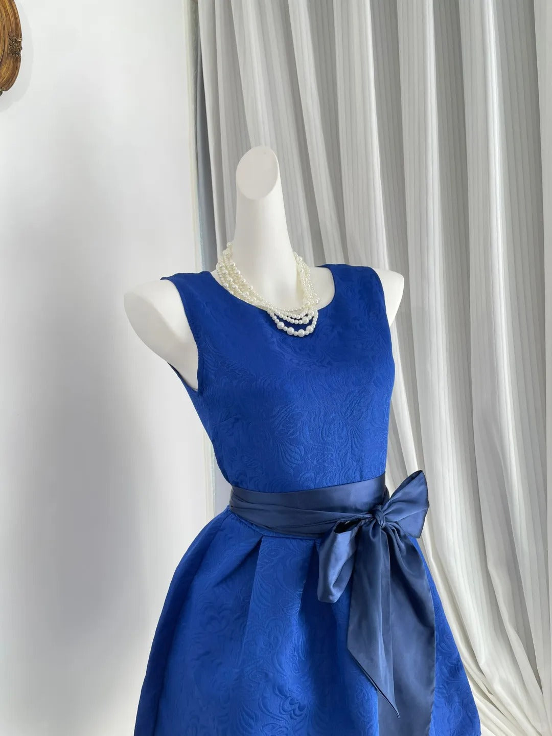 New Homecoming Dress Jewel Pleated Bowknot Back to School Outfits Party Dress D6967