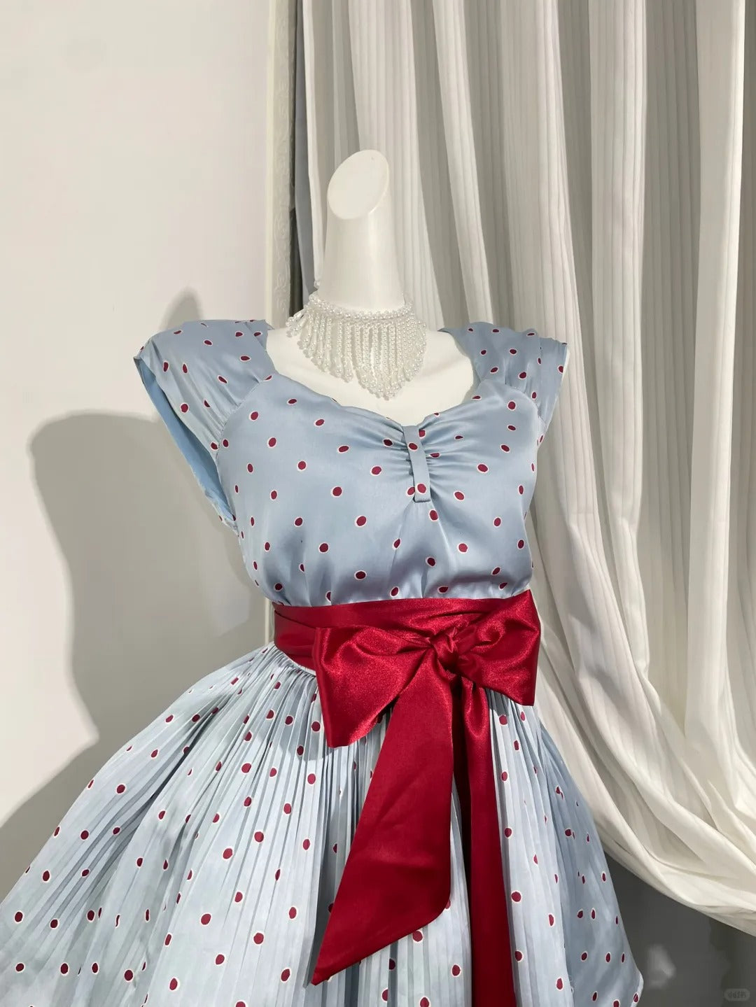 Pretty Homecoming Dress Jewel Pleated Bowknot Back to School Outfits Party Dress D6970