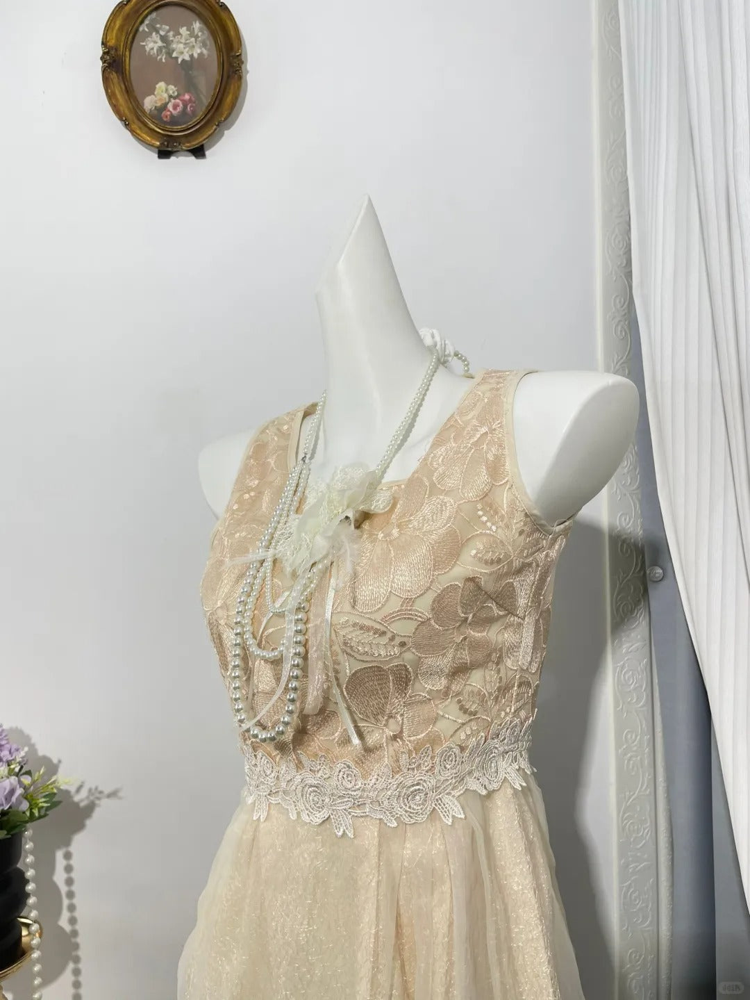 Pretty Homecoming Dress Jewel Lace Tulle Back to School Outfits Party Dress D6972