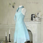Elegant Homecoming Dress Halter Cascade Prom Dress Back to School Outfits Party Dress  D6133