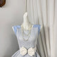 New Homecoming Dress Jewel Bowknot Pleated Back to School Outfits Party Dress D6906