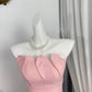 New Homecoming Dress Strapless Pleated Back to School Outfits Party Dress D6955