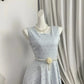 New Homecoming Dress Jewel Pleated Pearl Flower Back to School Outfits Party Dress D6959