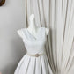 New Homecoming Dress V Neck Pleated Pearl Back to School Outfits Party Dress D6910