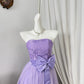 New Homecoming Dress Strapless Bowknot Tulle Back to School Outfits Party Dress D6909