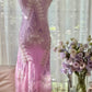 Elegant Homecoming Dress Spaghetti Strap Beading Applique Dress Back to School Outfits Party Dress  D6437