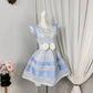 New Homecoming Dress Jewel Bowknot Pleated Back to School Outfits Party Dress D6906