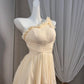 New Homecoming Dress One Shoulder Pleated Tulle Back to School Outfits Party Dress D6918