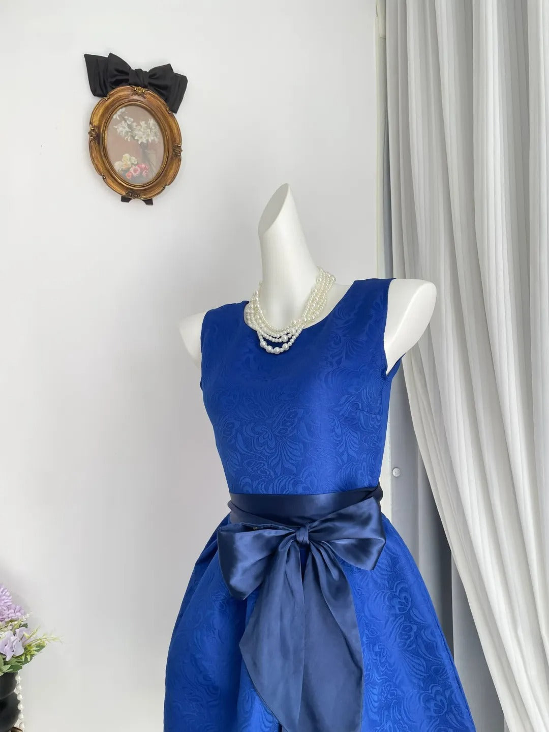 New Homecoming Dress Jewel Pleated Bowknot Back to School Outfits Party Dress D6967