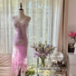 Elegant Homecoming Dress Spaghetti Strap Beading Applique Dress Back to School Outfits Party Dress  D6437