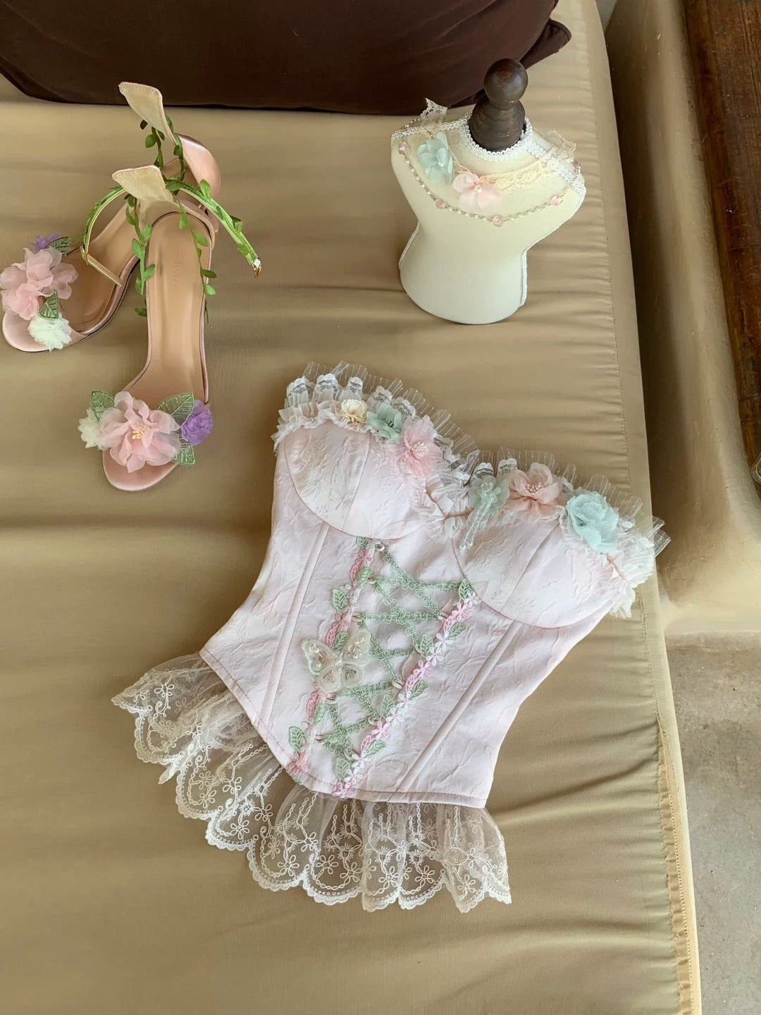 Cute Homecoming Dress Sweetheart Lace Flower Dress Back to School Outfits Party Dress  D6393