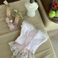 Cute Homecoming Dress Sweetheart Lace Flower Dress Back to School Outfits Party Dress  D6393