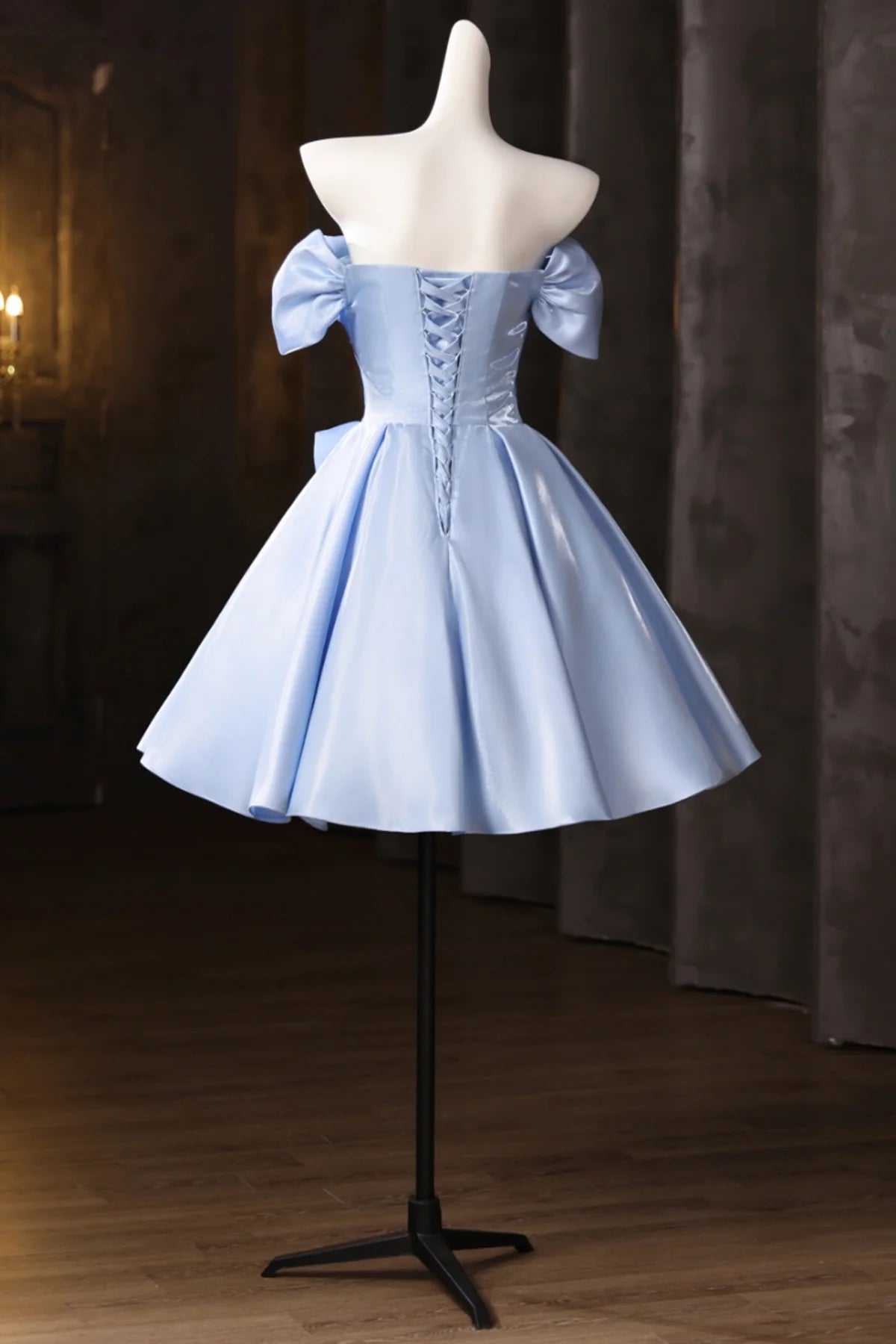 New Arrival Homecoming Dress Strapless Flower Pleated Short Prom Dress Back to School Outfits Party Dress  D6019