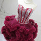 Vintage  Homecoming Dress Sweetheart Rhinestone Short Prom Dress Back to School Outfits Party Dress  D6044