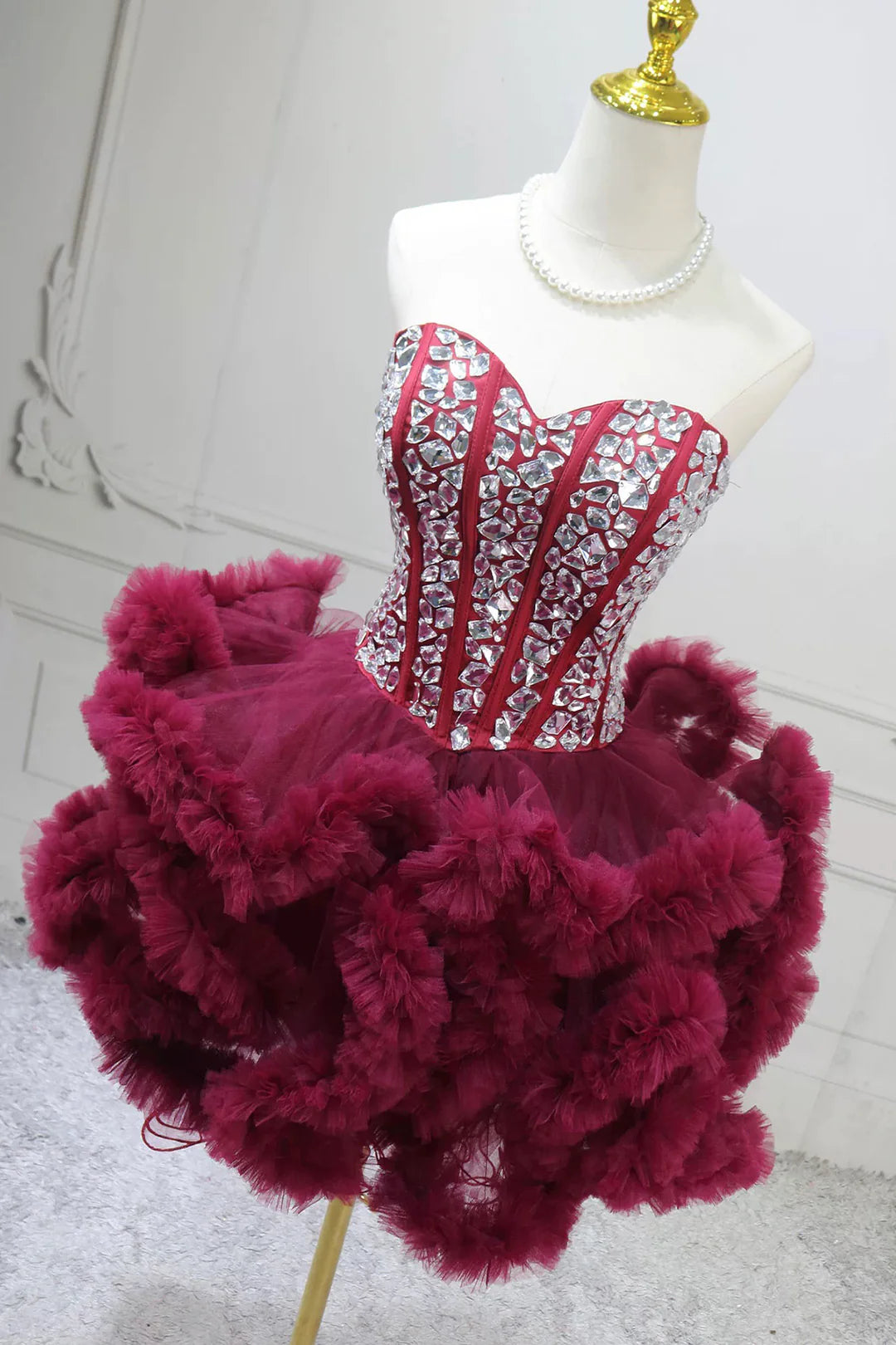 Vintage  Homecoming Dress Sweetheart Rhinestone Short Prom Dress Back to School Outfits Party Dress  D6044