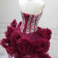 Vintage  Homecoming Dress Sweetheart Rhinestone Short Prom Dress Back to School Outfits Party Dress  D6044