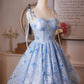 Chic Homecoming Dress Spaghetti Straps Flower Lace Short Prom Dress Back to School Outfits Birthday Party Dress  D6012
