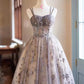 Chic Homecoming Dress Spaghetti Straps Tulle Applique Short Prom Dress Back to School Outfits Party Dress  D6040