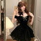 Charming Homecoming Dress Off the Shoulder Tulle Bowknot  Rinestone Short Prom Dress Back to School Outfits Party Dress  D6083