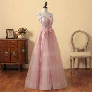 Elegant Blush Pink Tulle Long Formal Dress  M902